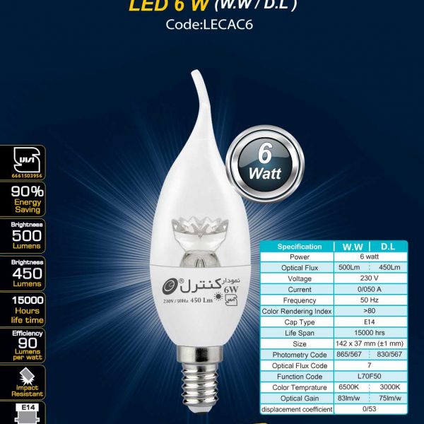 6W Candle Clear(DL-WW)